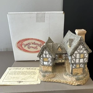 David Winter Cottages  Tudor Manor House Hand Painted Made England COA 1981 - Picture 1 of 7