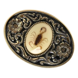 Scorpion Vintage Style Cowboy Antique Scorpion Belt Buckle Glow in dark - Picture 1 of 5