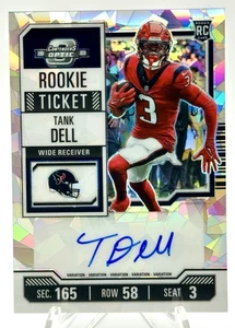 2023 Contenders Optic Tank Dell RC Auto Cracked Ice Rookie Ticket /22 On Card - Picture 1 of 8