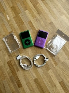 2x Apple iPod Classic 6. Generation – je 120 GB Lila & Grün - Bild 1 von 10