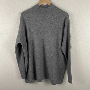 J Jill Cashmere Womens Size XL Gray Mock Neck Sweater - Picture 1 of 4