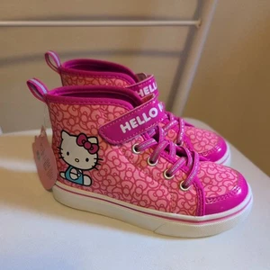 Sanrio Hello Kitty Kids Pink High Top Canvas Sneakers size 10 - Picture 1 of 5