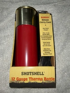 Shotshell 12 Gauge Thermoflasche 25oz Heiß Kalt Jagd Thermoskanne Reise SS Rot Neu - Bild 1 von 7