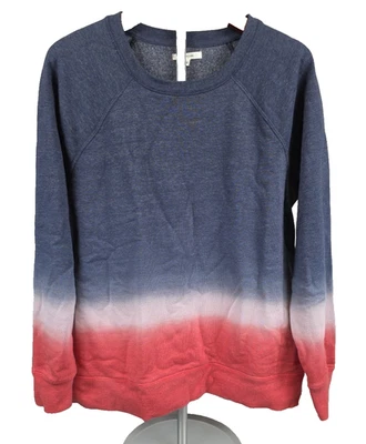 Maurices Mujer Pullover Azul/Rojo Ombre Manga Larga Cuello Redondo Sudadera Talla Med Foto 1 de 4