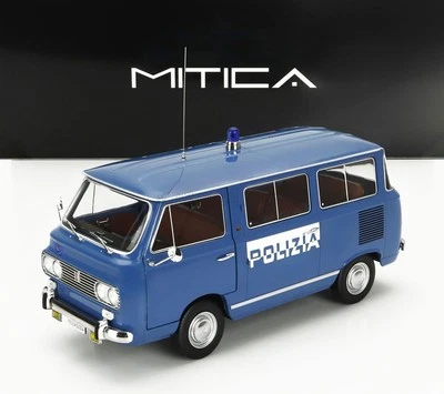 MODELLINO FURGONE STATICO DIECAST FIAT 850 FAMILIARE POLIZIA 1970 SCALA 1:18 - Immagine 1 di 4