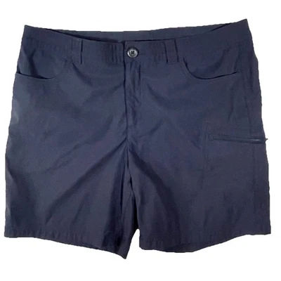 Eddie Bauer Cargo Shorts Womens 14 Navy Blue Gorpcore Hiking Stretch Nylon - Image 1 of 4