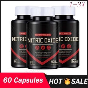 1-3x Stickstoffmonoxid 60 Kapseln 1920mg L Arginin & L Citrullin höchste Potenz - Bild 1 von 13