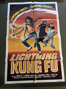 Póster original de la película Lightning Kung Fu 1980 una hoja - Imagen 1 de 6