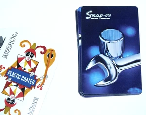 Deck Vintage Spielkarten Werbung Snap On Tools Full Deck + 2 Joker - Bild 1 von 15