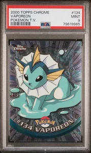 VAPOREON | #134 | PSA 9 | TOPPS CHROME HOLO POKEMON T.V. | G20 - Picture 1 of 2