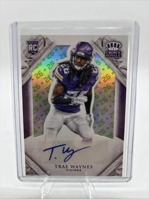 Trae Waynes 2015 PANINI CROWN ROYALE RC AUTO /26 Vikings - Image 1 of 3