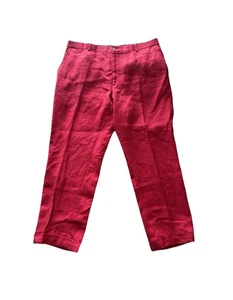 Retail $595 Ralph Lauren Purple Label 100% Italian Linen Trouser Pant SZ 38 RARE - Picture 1 of 8
