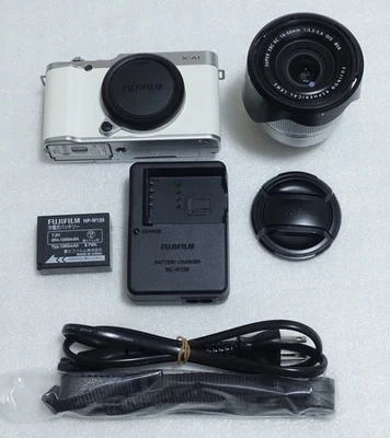 "Mint" Fujifilm X Series X-A1 Digital Camera Premium White with Lens 16-50mm - Image 1 of 4