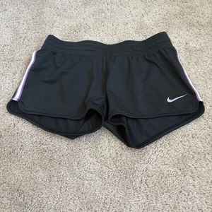 Nike Running Dri-Fit Shorts Athletic Ladies XS Purple Stripe Black Activewear - Picture 1 of 9