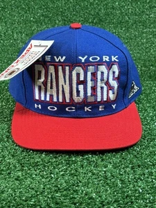 Cappello berretto hockey snapback nuovo con etichette vintage anni 90 Apex One NHL New York Rangers - Foto 1 di 8