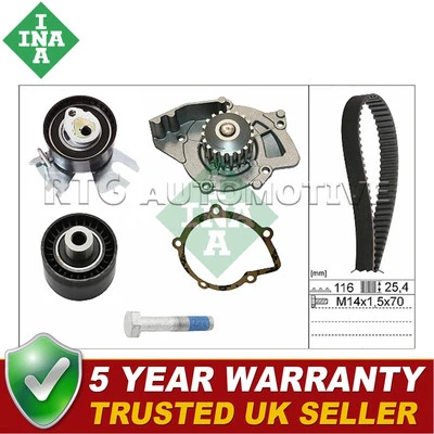 INA Timing Belt & Water Pump Kit Fits Ford Peugeot Volvo Citro�n Fiat Lancia - Image 1 of 3