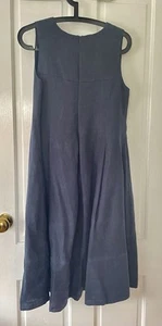 Beautiful Jigsaw Navy Linen Dress Size 10. Mid Length. Full Skirt. Loose Fit. - Picture 1 of 3