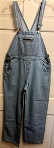 DAZY Blue Denim Bib Overalls sz Large 100% Cotton - Picture 1 of 6