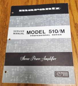 Marantz 510/M Amplifier Service Manual - Original - Picture 1 of 2