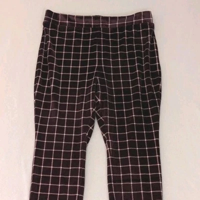 Pantalones de pijama Lands End Lounge para mujer grandes de terciopelo borgoña púrpura  Foto 1 de 4