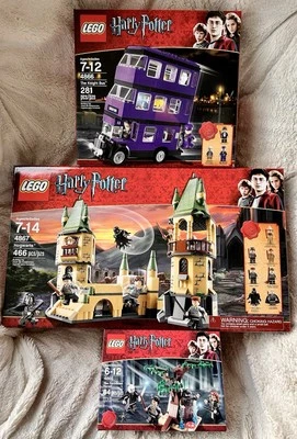 LEGO Harry Potter: Hogwarts (4867), Knight Bus (4866), Forbidden Forest (4865) - Image 1 of 2