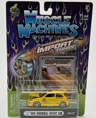 肌肉机进口调谐器 '00 本田思域 HB 压铸 1: 64 — 第 1/4 张图片