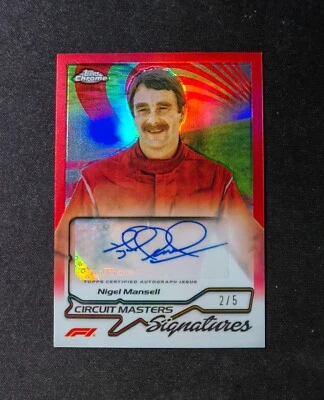 2024 Topps Chrome F1 Nigel Mansell Circuit Masters Signatures #CMS-MAN Red /5 - Image 1 of 4