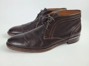 13M Johnston & Murphy Warner Chukka Mahagoni Vollnarbenleder Schuhe 20-3874 - Bild 1 von 9