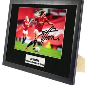 Ella Toone England & Man Utd Hand Signed Photo Mounted/Framed A4 COA - Picture 1 of 3