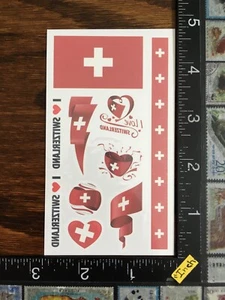 EQUIPO SUIZO, UNA HOJA TATUAJES TEMPORALES HERMOSO DISEÑO #COPA DEL MUNDO41 - Imagen 1 de 2