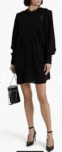 IRO Paris Charsti guipure lace-paneled crepe mini dress, Size 34/ 2 - Picture 1 of 11
