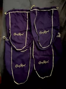 Lotto di 4 sacchetti grandi Crown Royal Whiskey con coulisse viola - Foto 1 di 4
