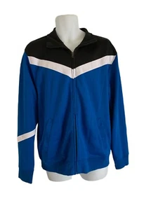 ROUTE 66 MEN'S WARM UP TRACK STYLE JACKET Size M COLOR BLOCK ZIPPER FRONT - Picture 1 of 9