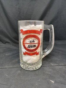 Vintage 1993 Huntington NY FD 150th Anniversary Clear Beer Mug - Picture 1 of 3