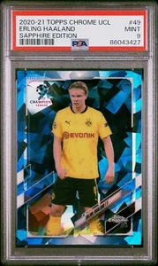 2020-21 Topps Chrome UCL Erling Haaland Sapphire Edition PSA 9 BvB - Bild 1 von 1