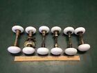 Lot of Antique White Porcelain Door Knobs Victorian Reclaimed ~ Barn Find