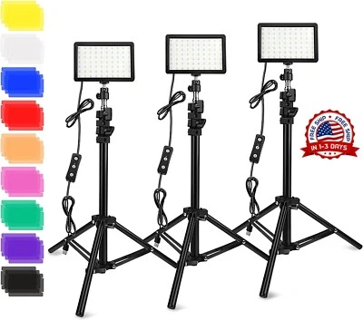 Lamparas De Estudio Luz LED Para Fotografia Ajustable Kit Fotografias 3 Pcs Set - Image 1 of 4
