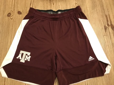 Adidas Texas A&M Aggies Basketball Shorts Team Issued Mens Sz L +2 Length Cover