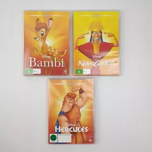 Disney DVD Bundle x 3, Bambi, The Emperors New Groove & Hercules, **FREE POST** - Picture 1 of 4