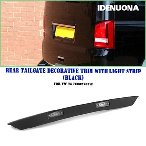 Black Rear Tailgate Trim Handle Light For VW Transporter T5 2003-2015 - Picture 1 of 14