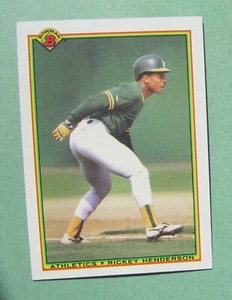 1990 Bowman Rickey Henderson (Oakland Athletics) #457 HOF NRMT/MT