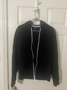A/X Armani Exchange Black -No Zipper Is Broken Drawstring Hoodie Sweatshirt X-SM - Bild 1 von 11