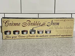 LAKELAND CREME BRULEE EISEN MIT HOLZGRIFF VERPACKT UNBENUTZT - ZUM KARAMELLISIEREN VON PUDS - Bild 1 von 4