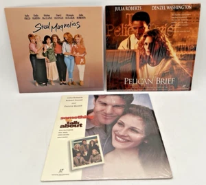 3 JULIA ROBERTS LASERDISC LD- PELICAN BRIEF, STEEL MAGNOLIAS & SOMETHING TALK - Picture 1 of 13