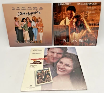 3 JULIA ROBERTS LASERDISC LD- PELICAN BRIEF, STEEL MAGNOLIAS & SOMETHING TALK Foto 1 de 4