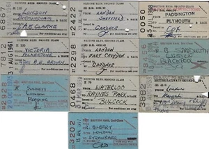 10x Railway Tickets BR London Stations 2nd Free Pass Edmondson TX61 - Picture 1 of 1