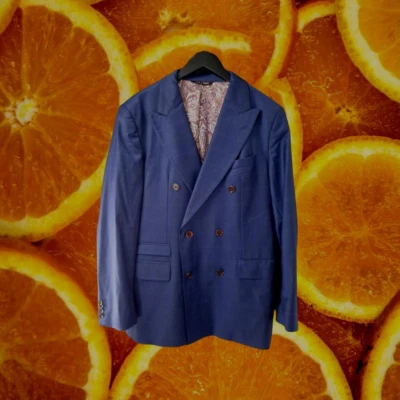 Sarar 蓝色西装外套土耳其制造尺寸 38R — 第 1/4 张图片