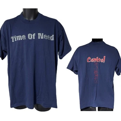 Camiseta De Colección Y2K Time Of Need Control Doble Cara Gráfica XL Religiosa Foto 1 de 4