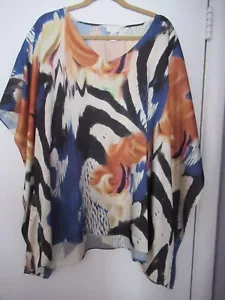 Nuevo con etiquetas Poncho Chico's Bonito Estampado/Azul, Negro, Óxido, Beige- S/MD - Imagen 1 de 12