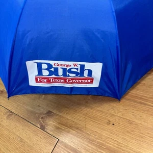 George W. Bush For Texas Governor Campaign Umbrella Memorabilia 1995 Merchandise - Picture 1 of 5